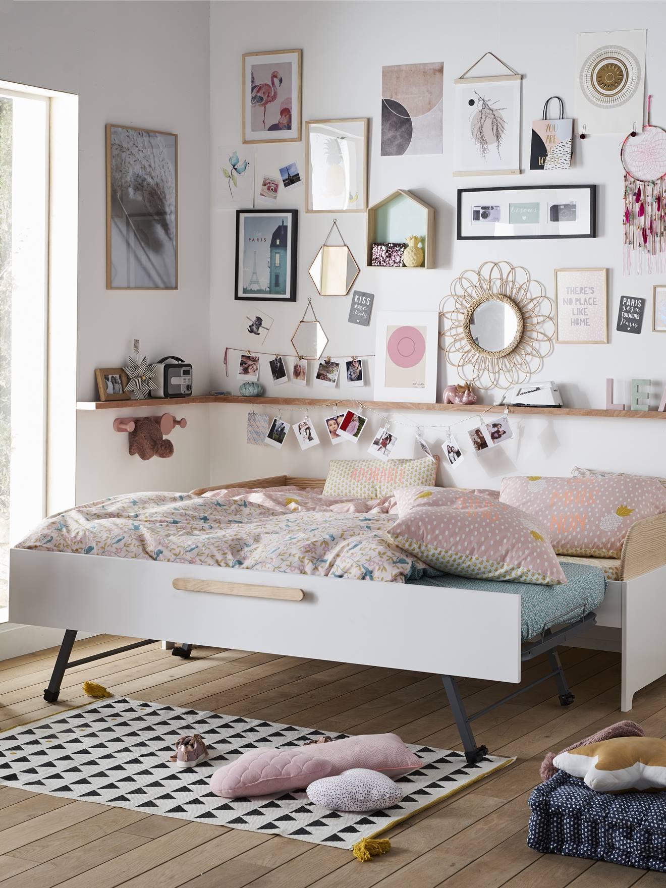 Vertbaudet Kinderbett mit Ausziehbett GUEST - weiß