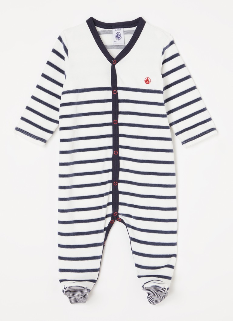 Tutina da neonato con stampa a righe di Petit Bateau