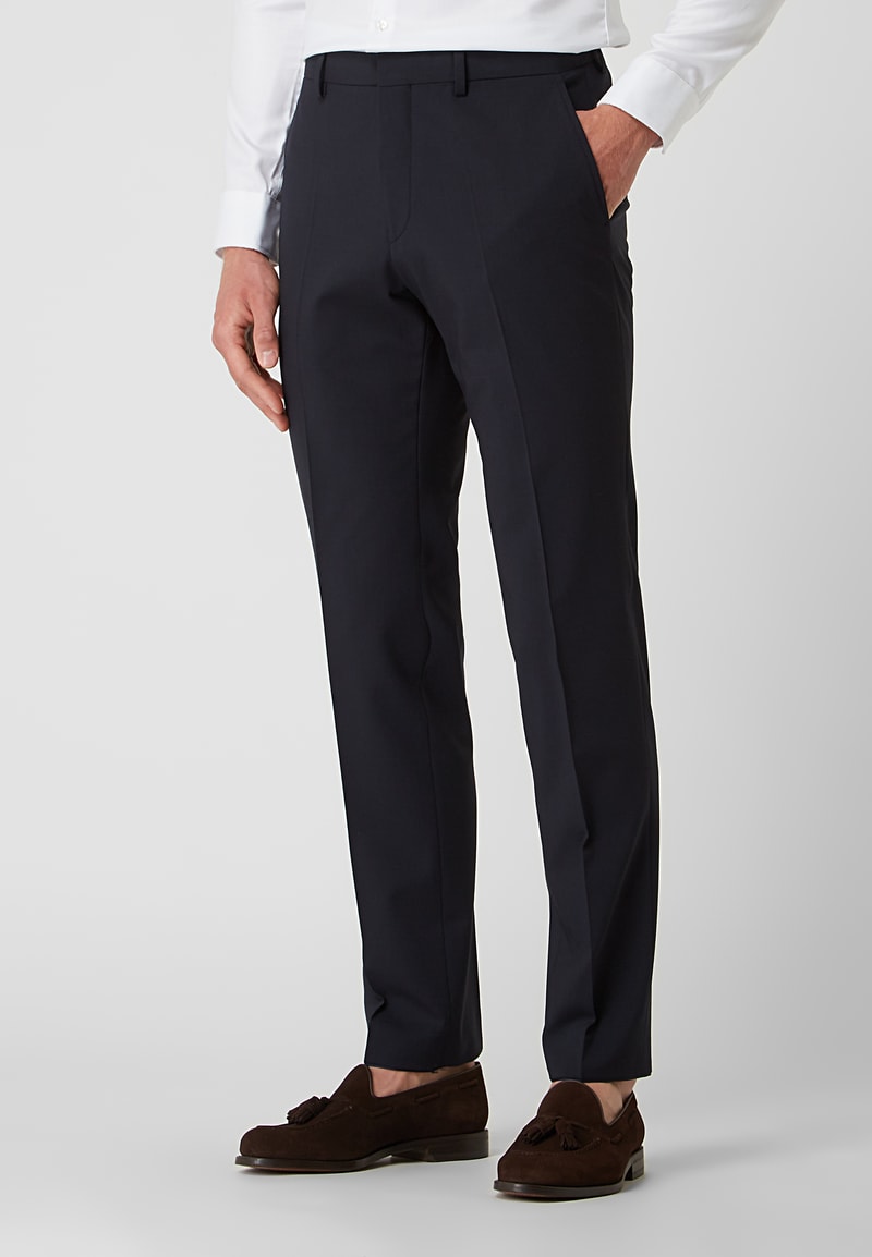Slim Fit Anzug mit 2-Knopf-Sakko in dunkelblau