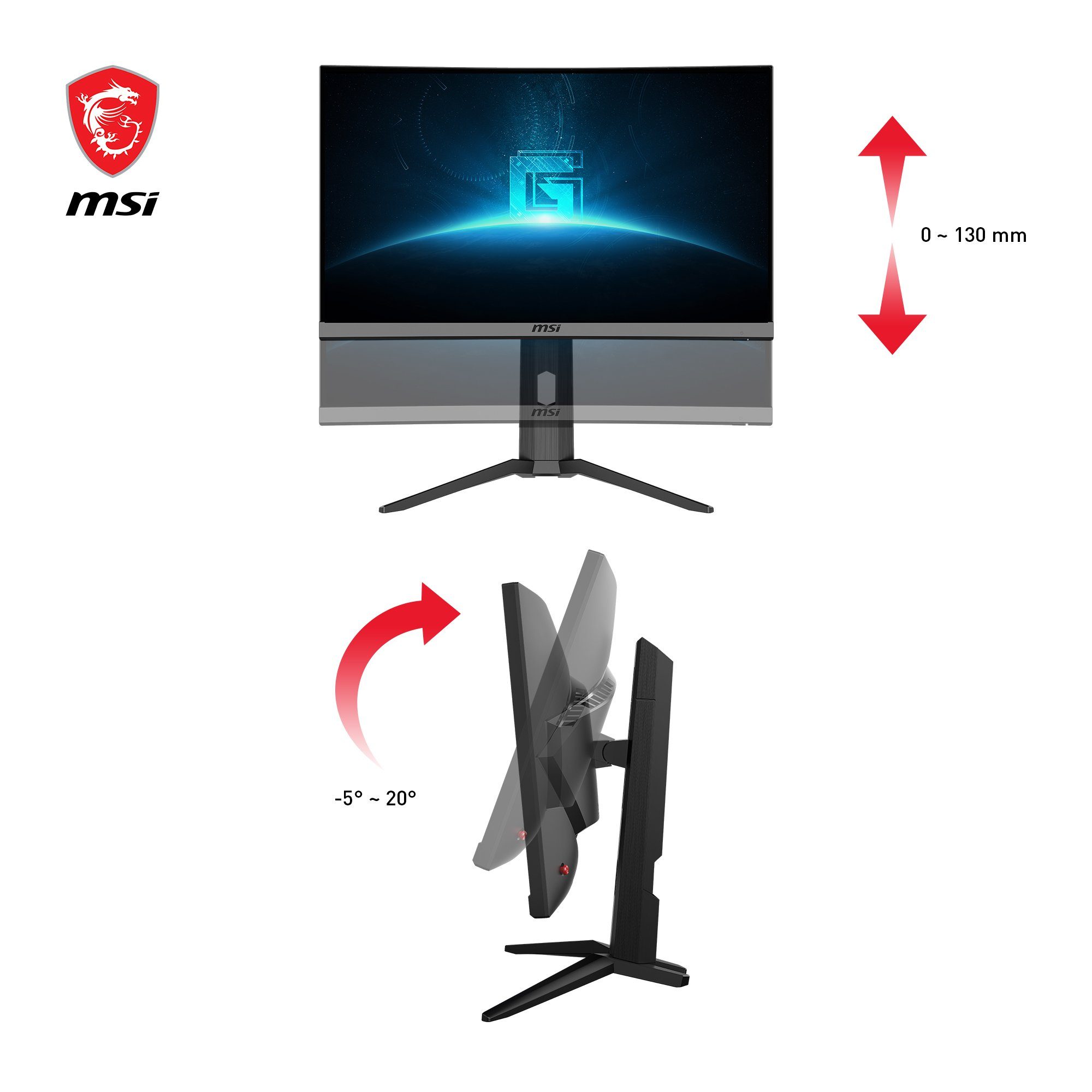 MSI G24C6P E2 Curved-Gaming-LED-Monitor (59,9 cm/24 