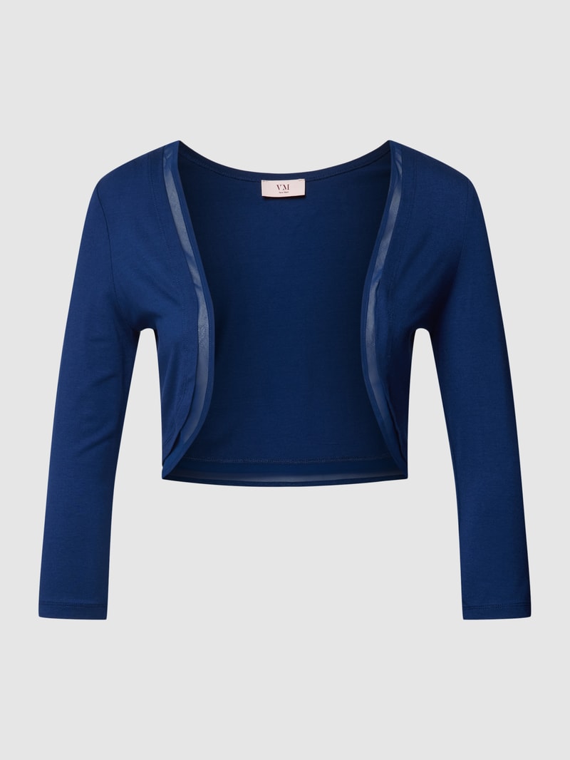 Bolero in offenem Design in blau