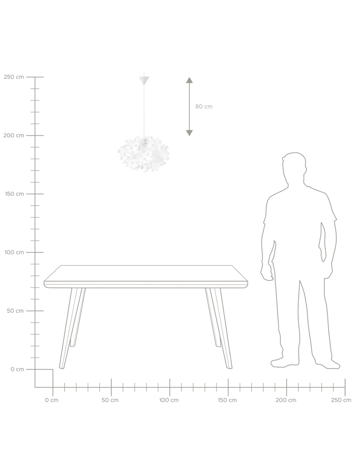 Beliani Pendelleuchten LAMONE in Weiß - (W) 40 x (H) 120 x (L) 40 cm günstig kaufen onesize