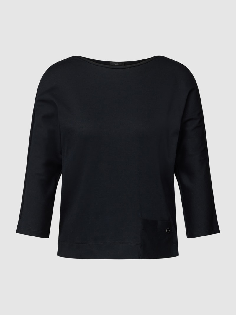 Lonsgsleeve mit Rundhalsausschnitt in schwarz