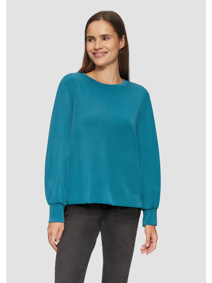 s.Oliver Sweatshirt langarm in Petrol günstig kaufen