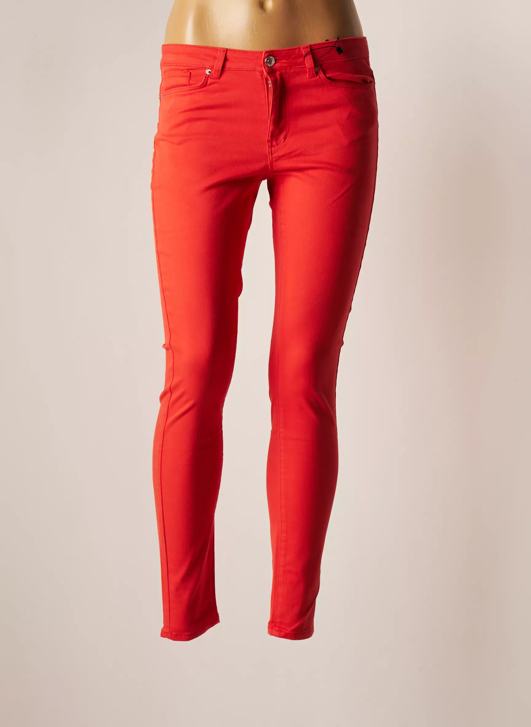 Vero Moda Pantalons Slim Femme couleur orange