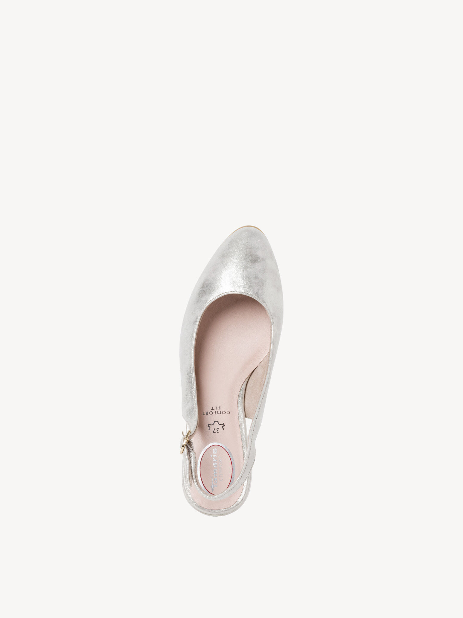 Escarpin en cuir - métallique