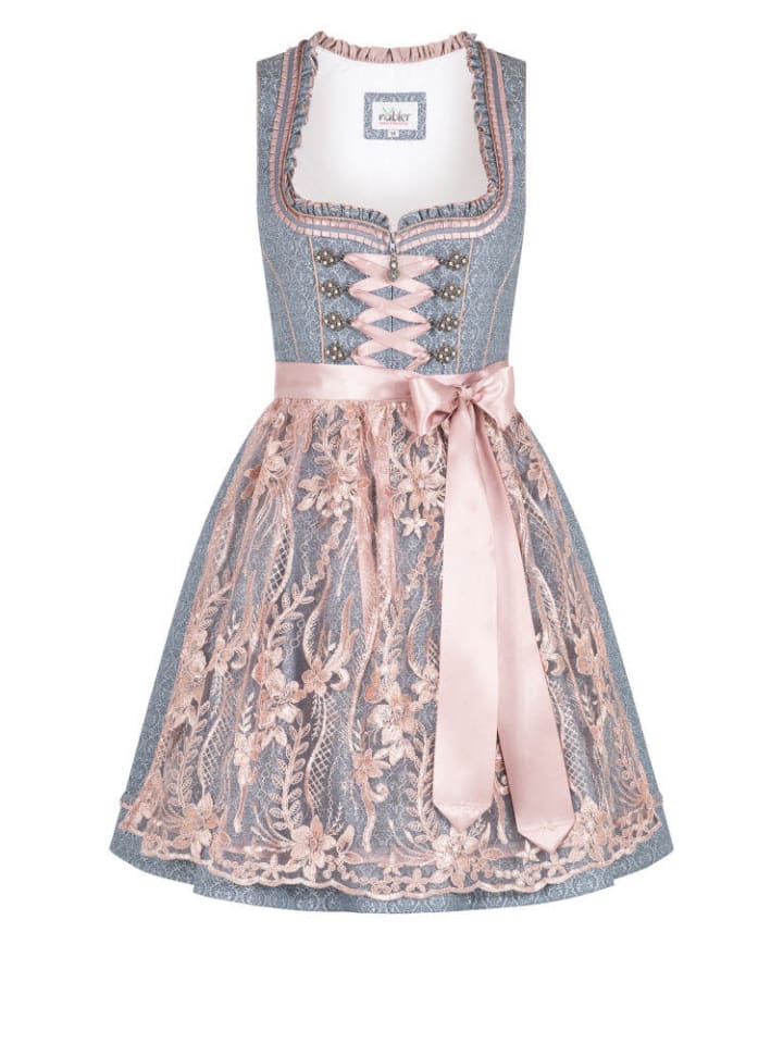 Nübler Mini Dirndl Eileen in Blau günstig kaufen