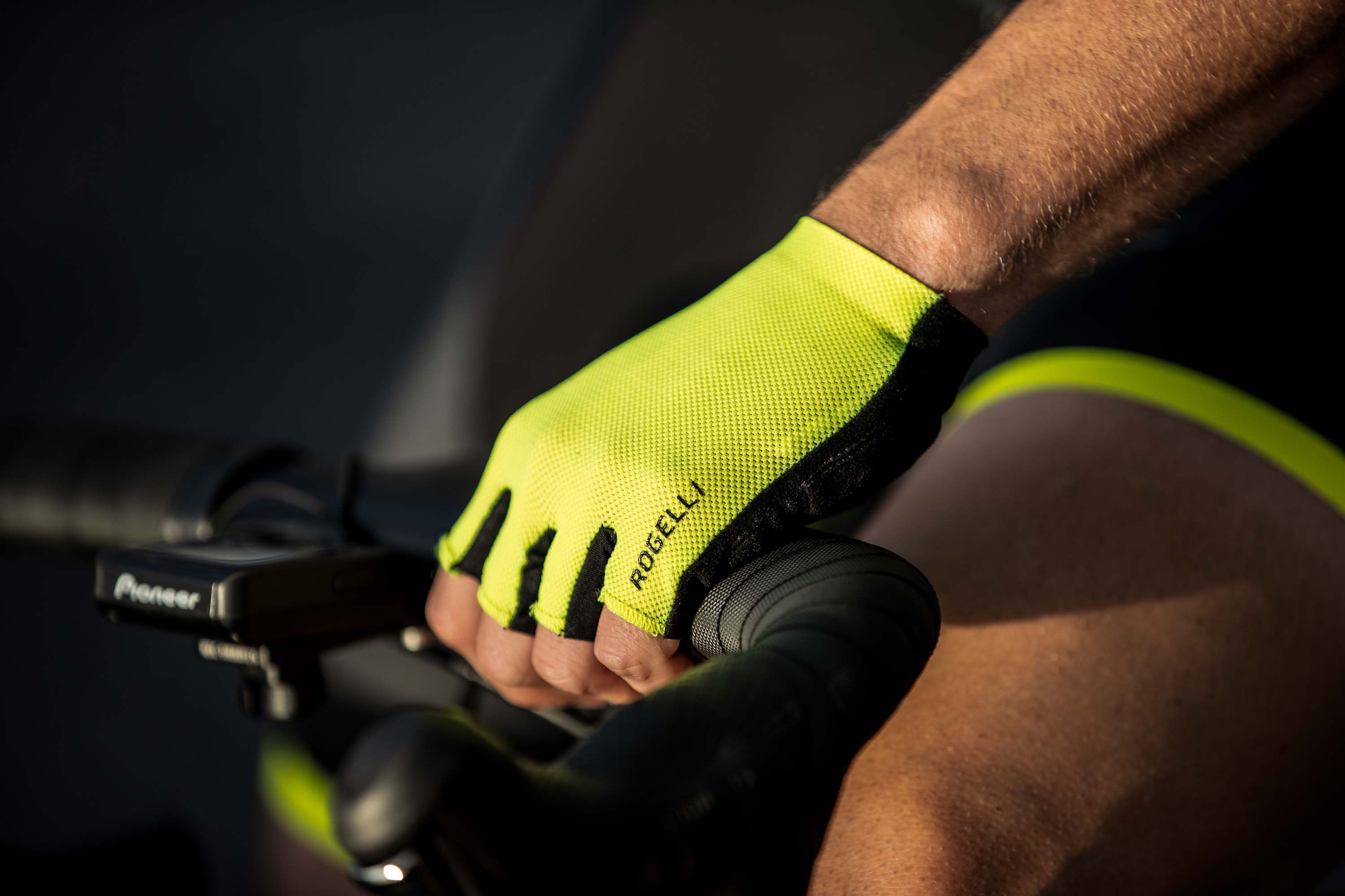 Rogelli Pure Fluor/Gelb Herren Fahrradhandschuhe
