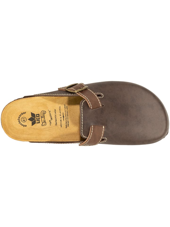 SALIHA Pantoletten Bioline-Pantolette in braun günstig kaufen