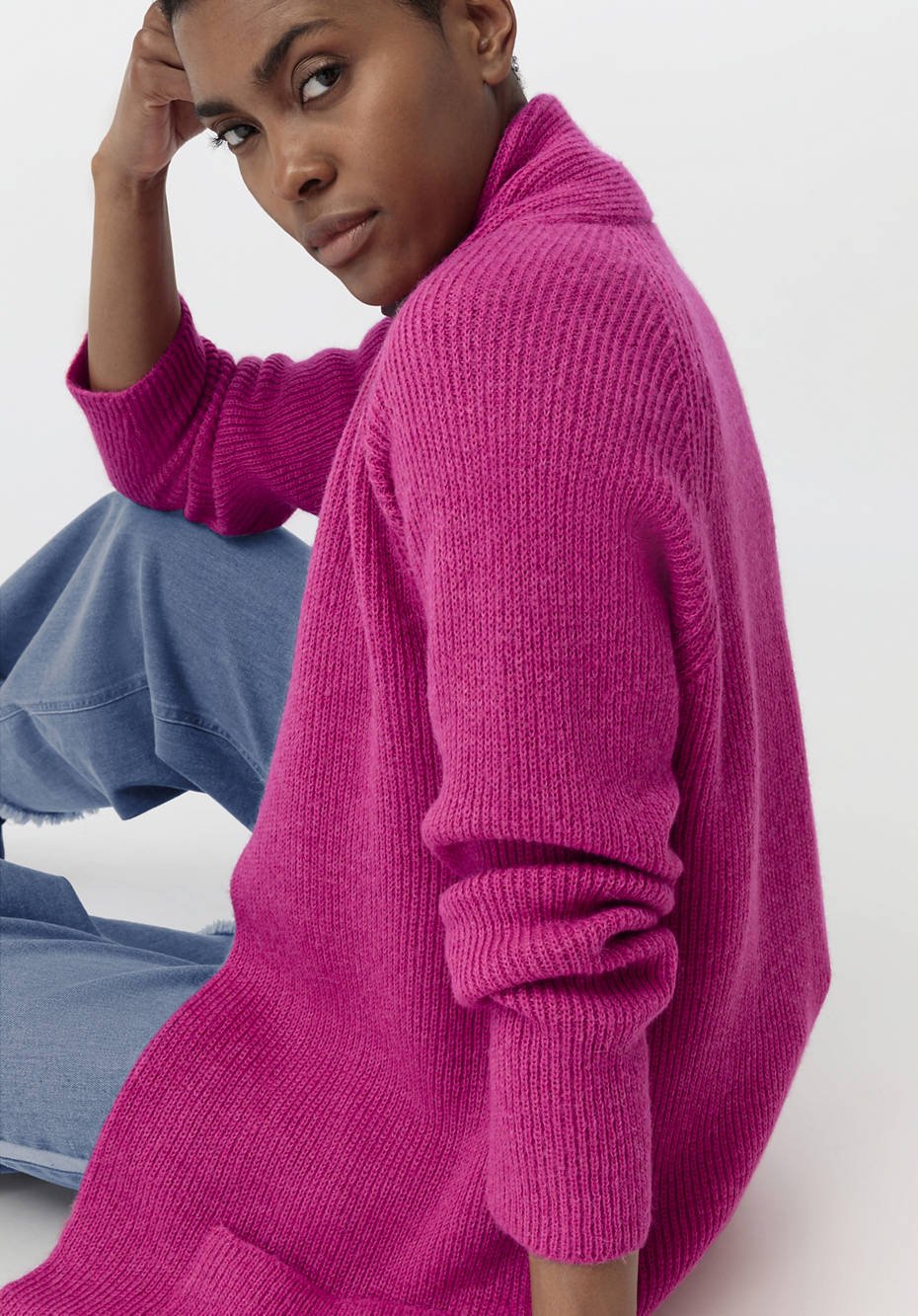 Strickjacke aus reinem Baby-Alpaka