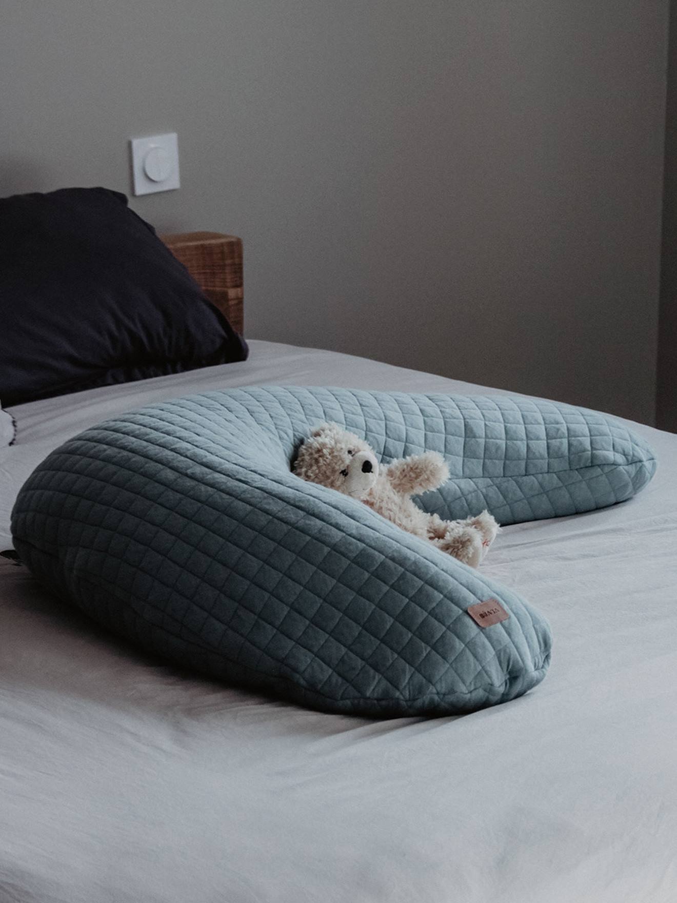 Coussin de maternité et d'allaitement BEABA Big Flopsy gris chiné