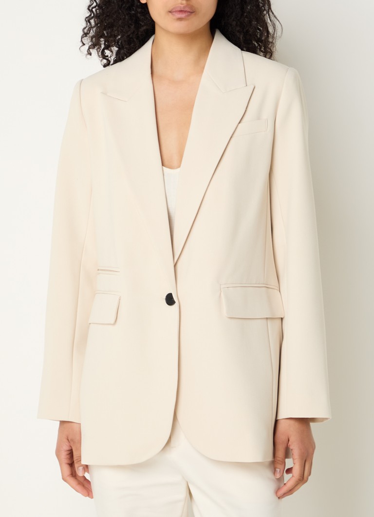 Co'Couture  Vola blazer met schoudervulling en klepzakken