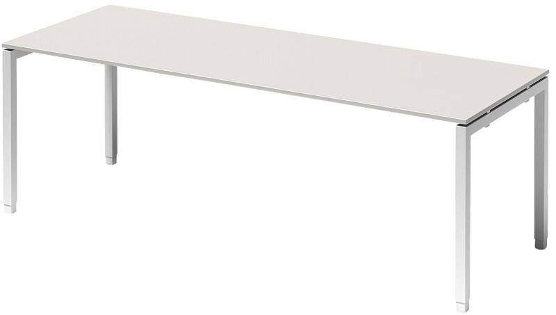 Bisley Schreibtisch Cito Grau, Weiß, Verkehrsweiß 2.200 x 1.200 x 850 mm