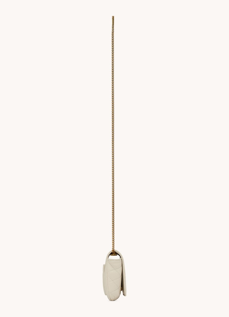 Saint Laurentin tikattu Gaby-lammasnahkainen crossbody-puhelinkotelo olkahihnalla