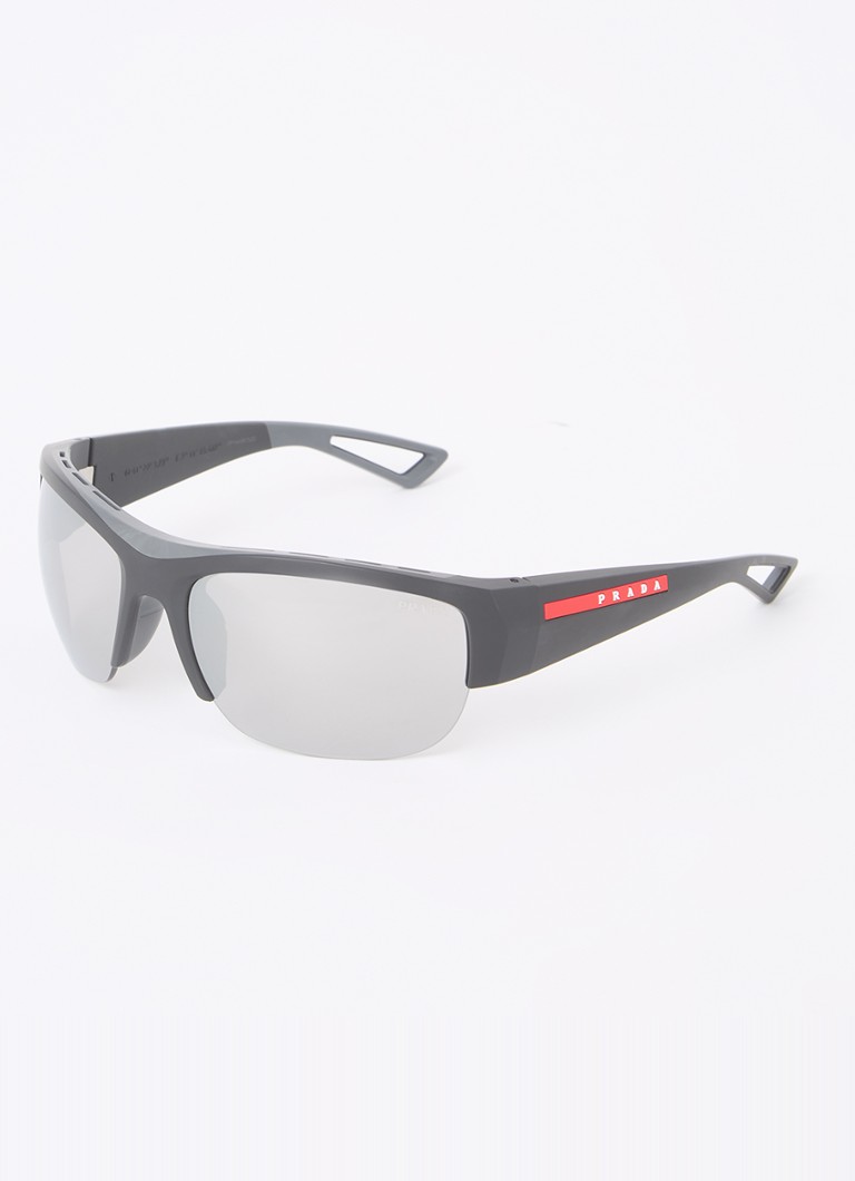 Prada Linea Rossa Shield sunglasses with glasses cord PSA01S
