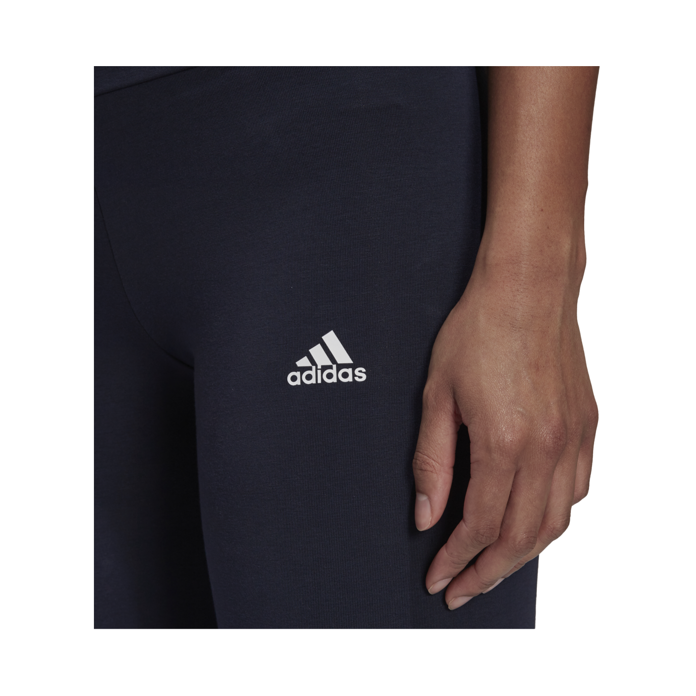 adidas Ess High Waist Leggings Damen Blau Weiss