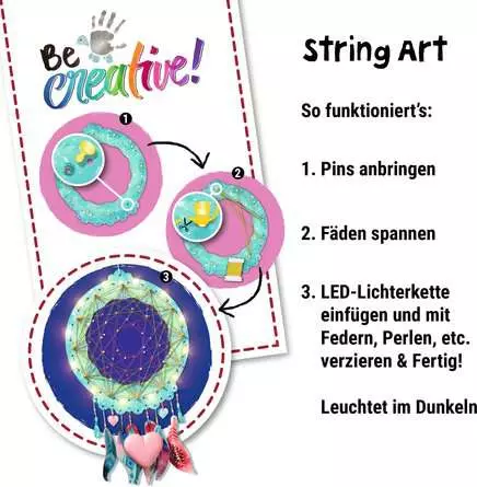 Bastelset DIY String Art Traumfänger - Bastelset für Kinder ab 8 Jahren