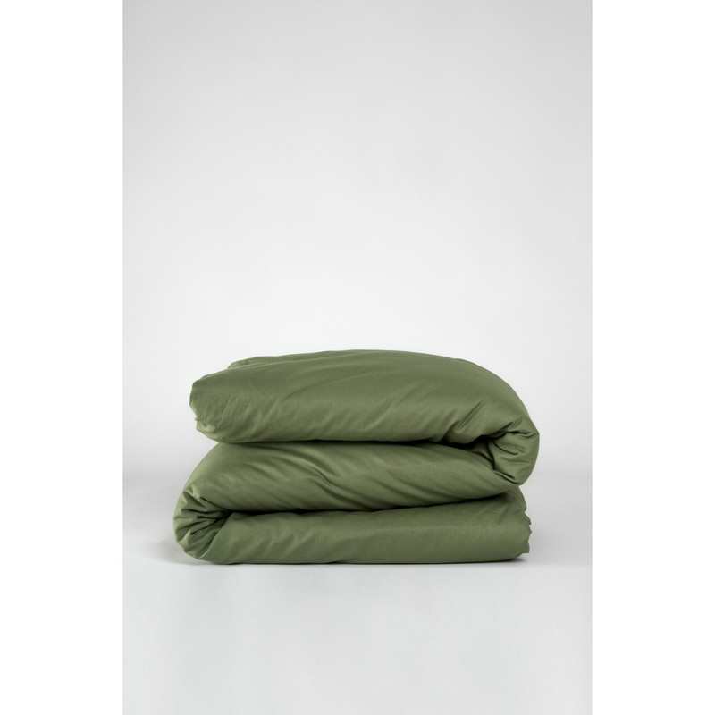 Housse de couette unie en Coton Bio pour lit 1 personne