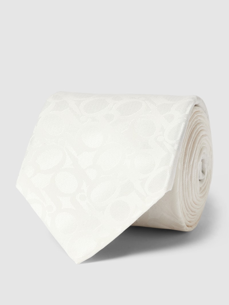 Krawatte mit Allover-Muster in offwhite
