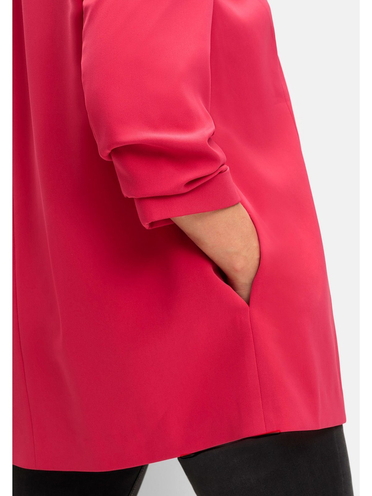 Sheego Longblazer Große Größen mit Schalkragen und gerafftem 3/4-Arm