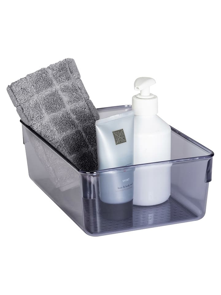 Wenko Aufbewahrungsbox ''San Diego'' in Grau - (B)24,4 x (H)8,5 x (T)16,3 cm günstig kaufen onesize