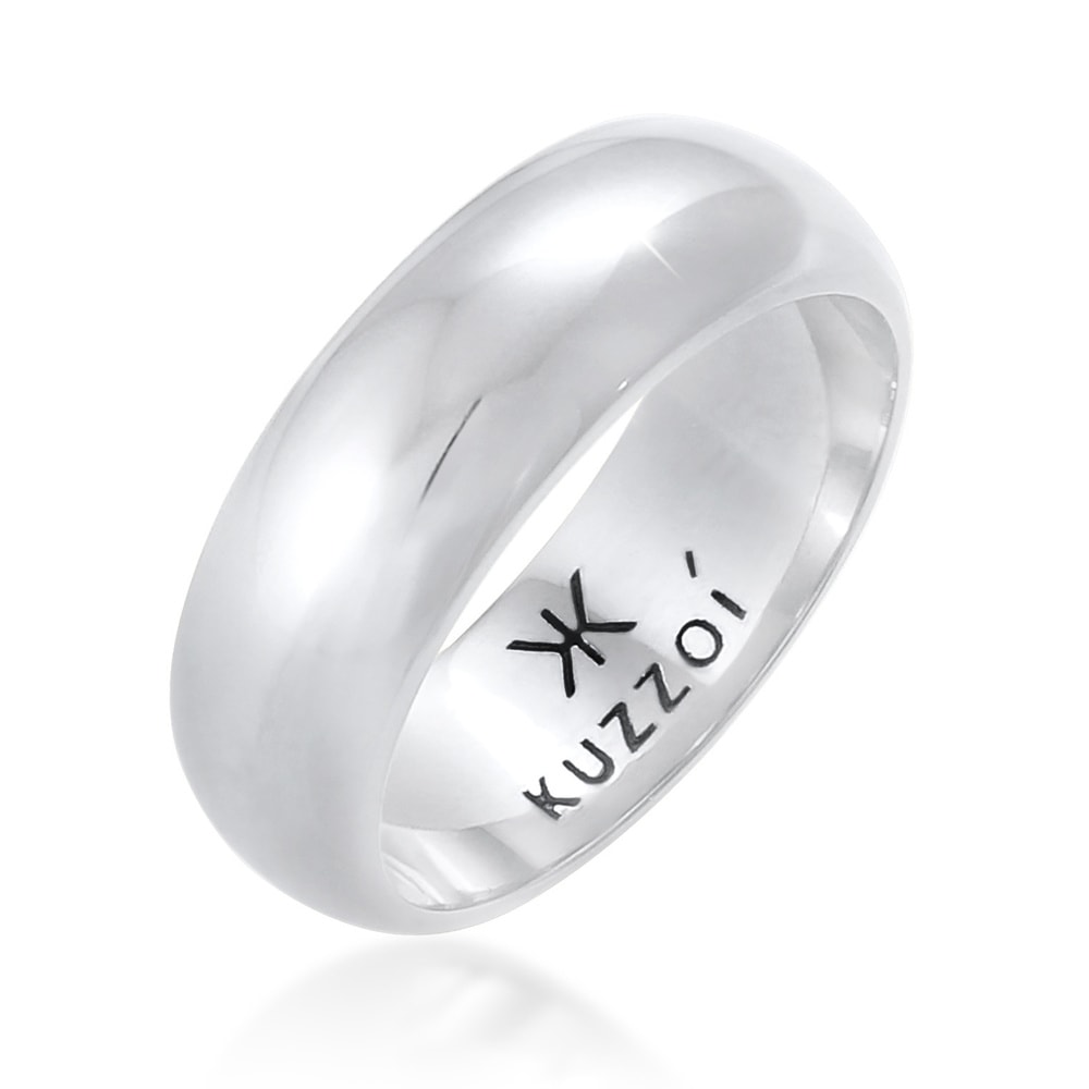 KUZZOI KUZZOI Bague La tendance de base de la bannière masculine est robuste et lisse en Bague