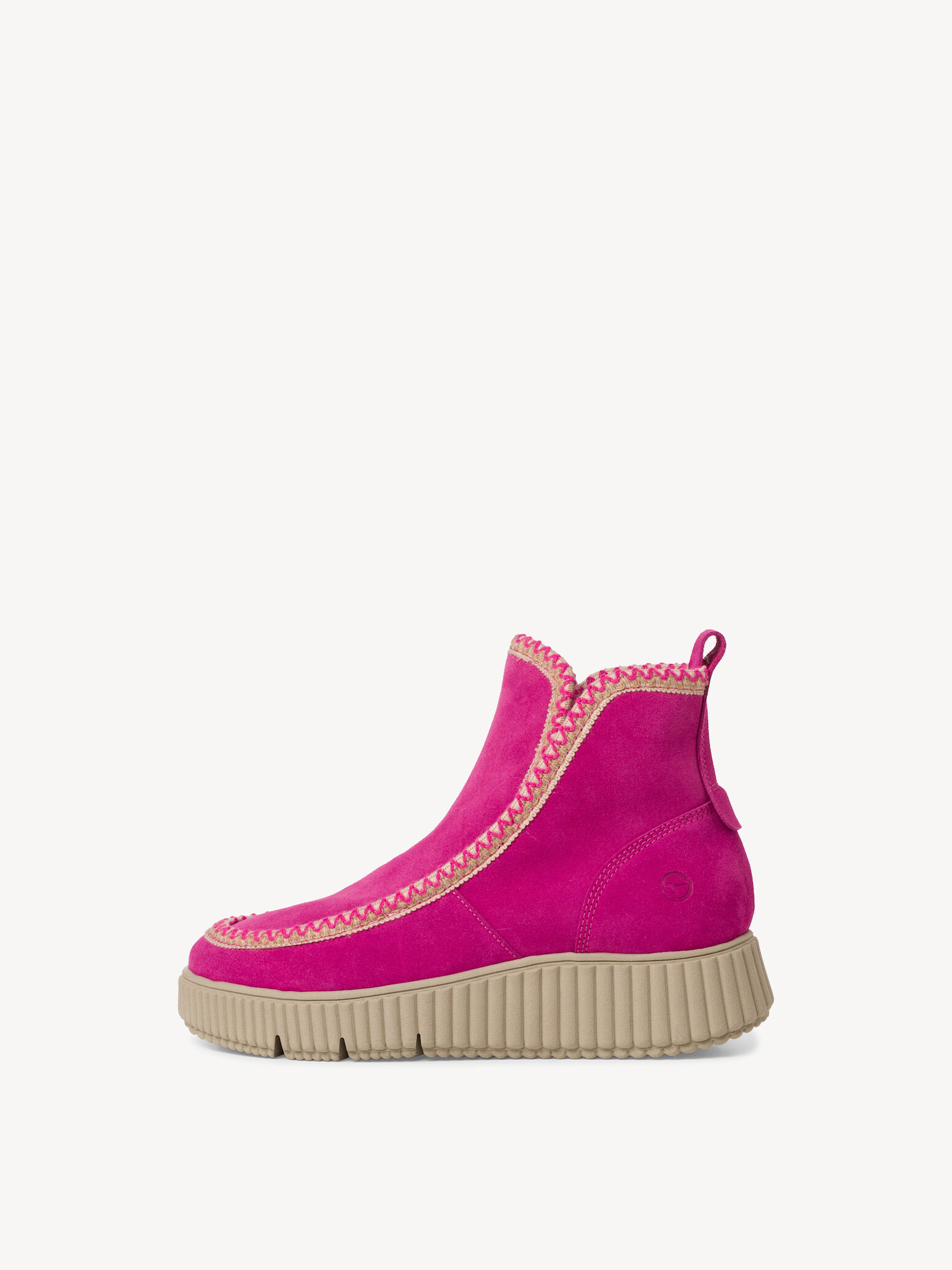 Bottine en cuir - rose fuchsia doublure chaude