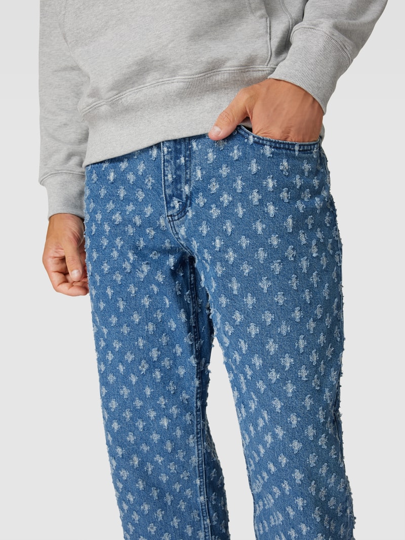 Loose Fit Jeans im Used-Look Modell 'Tokyo' in blau
