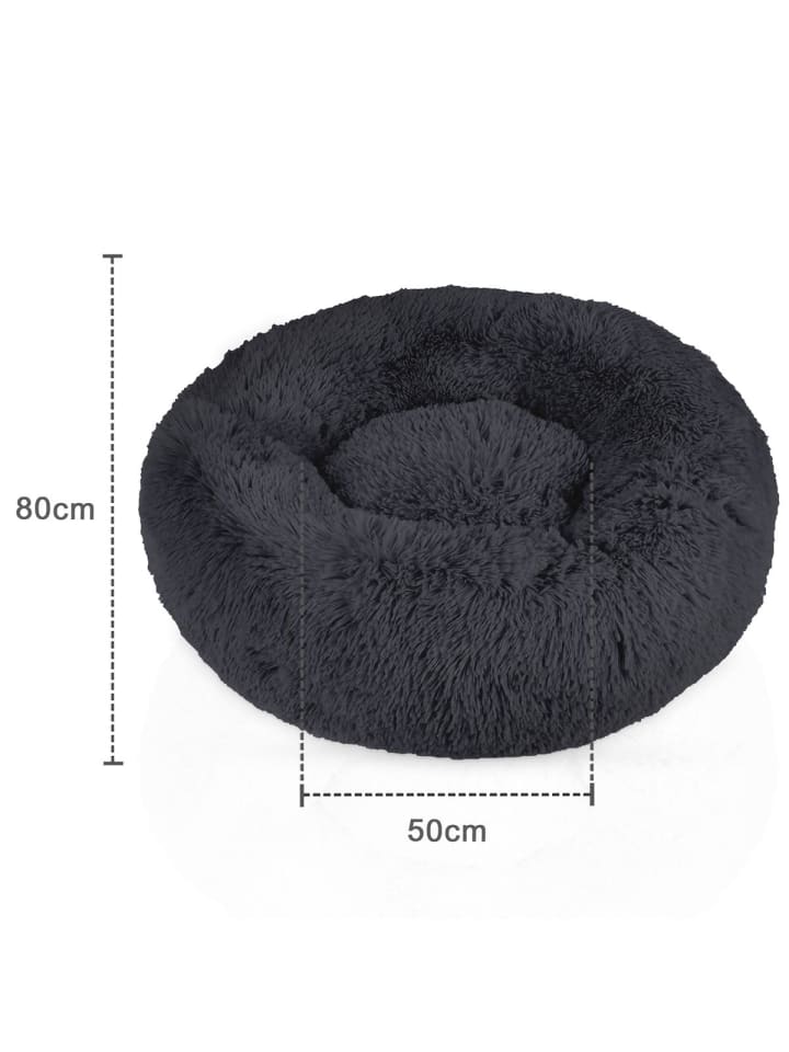 Intirilife Hundebett Katzenbett in Dunkel Grau 80cm günstig kaufen 80 cm