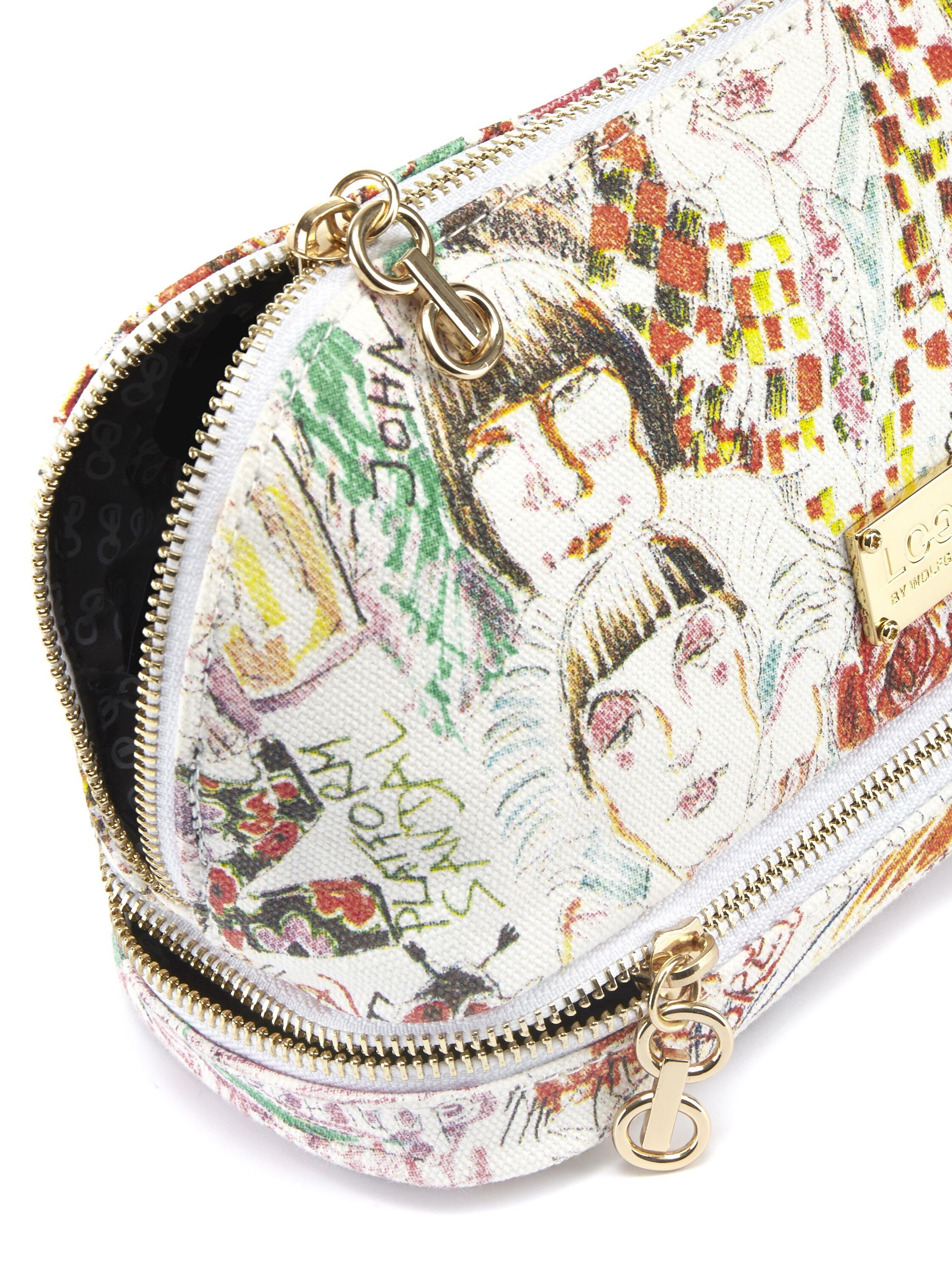 LOOKS by Wolfgang Joop Kosmetiktasche DOUBLEZIP, mit origninellem Scribble-Print