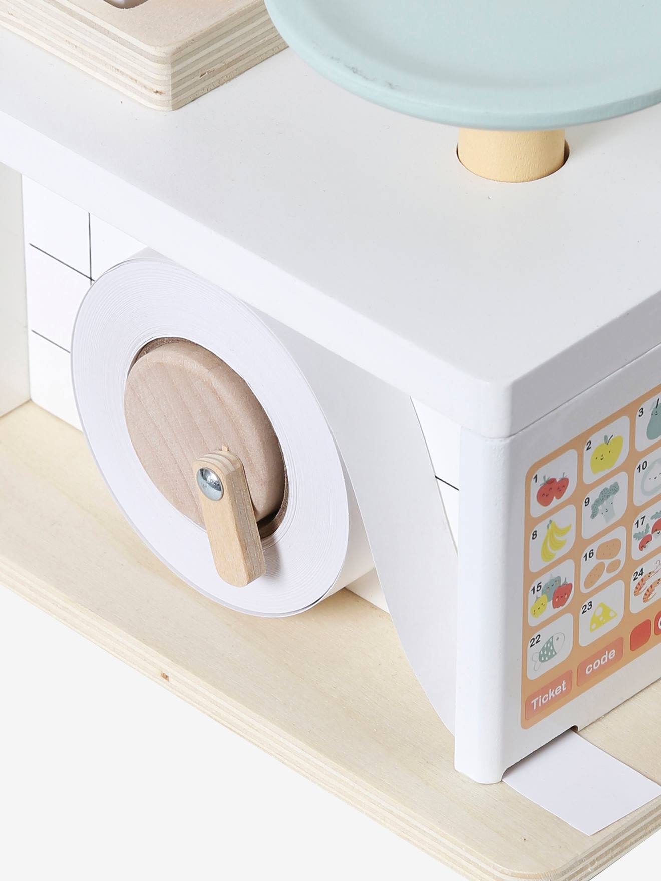 Vertbaudet Kinder Obst-/Gemüsewaage, Holz FSC - beige