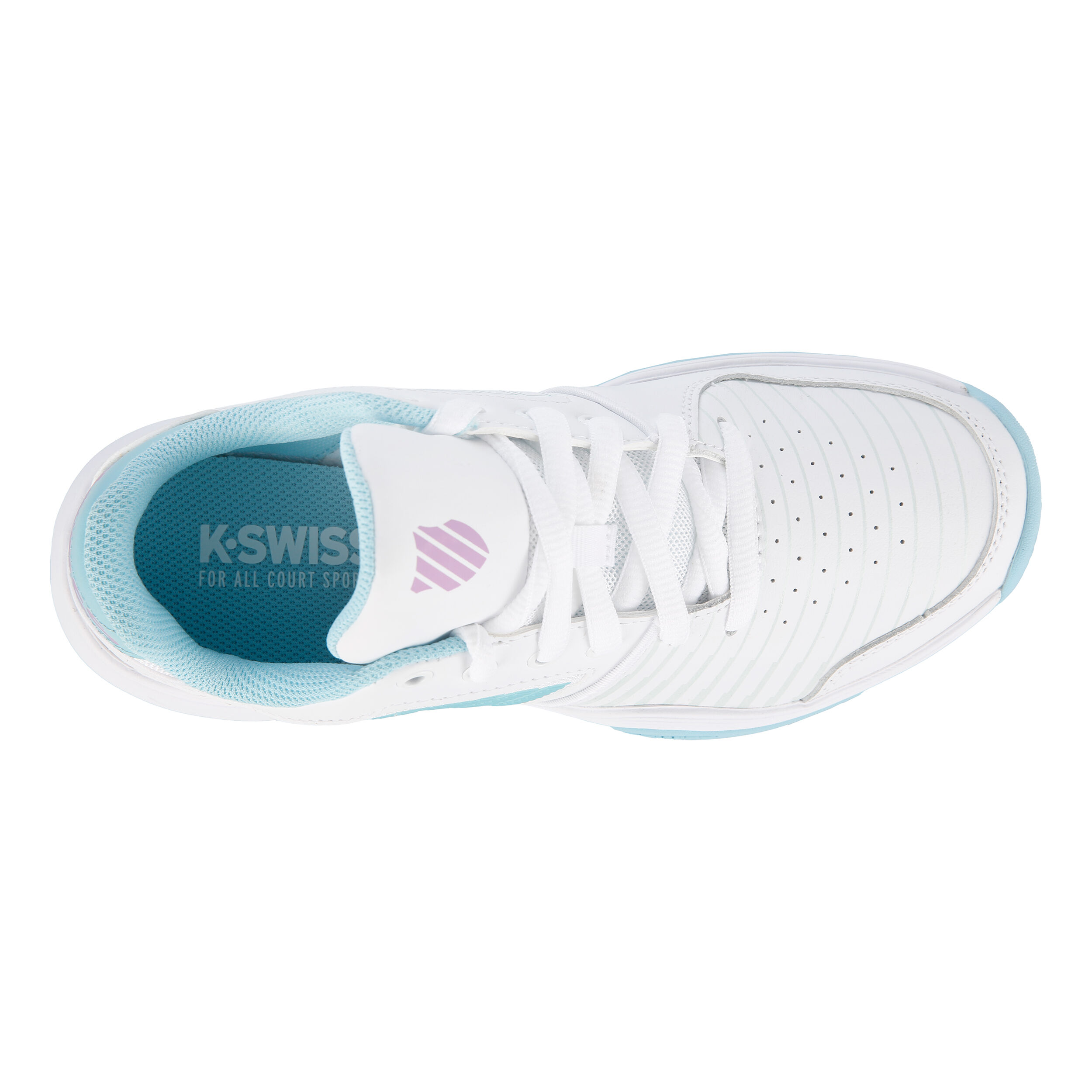 Court Express Sandplatzschuh Damen - Weiß, Hellblau