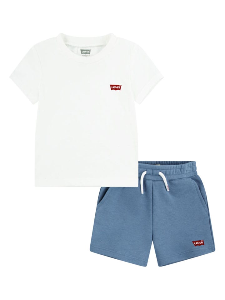 Levi's Kids 2tlg. Outfit in Weiß/ Blau günstig kaufen