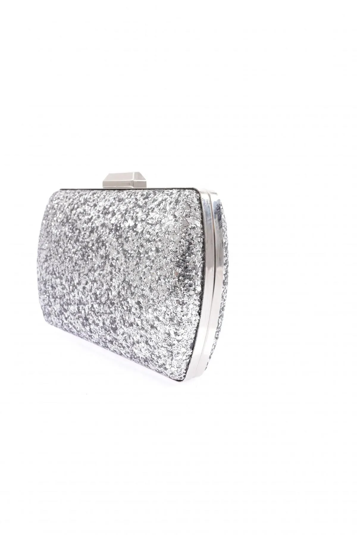 DGN  276-22y Pailletten Silber Damen Abendkleid Portfolio Tasche