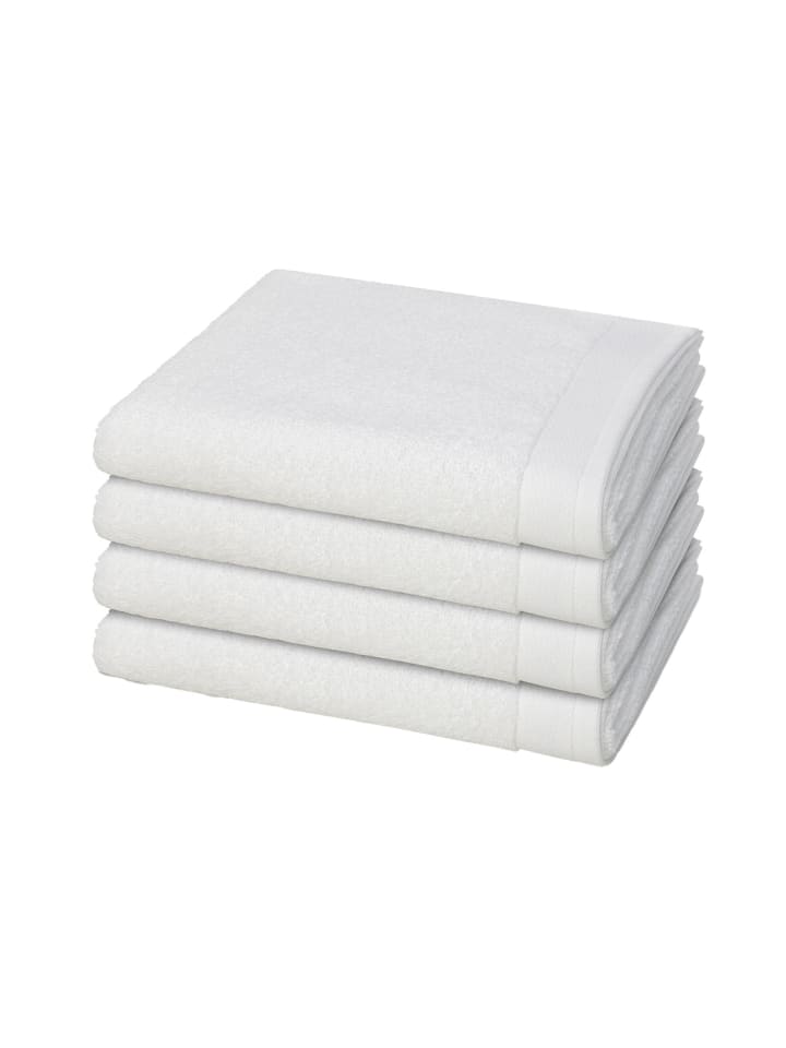 Möve 4 X Handtuch im Set Premium in Snow günstig kaufen 50 x 100 cm