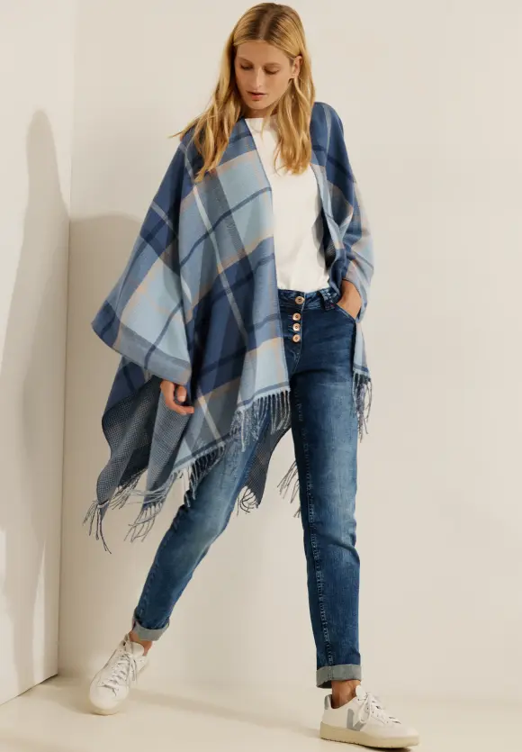 CECIL Kariertes Doubleface Cape