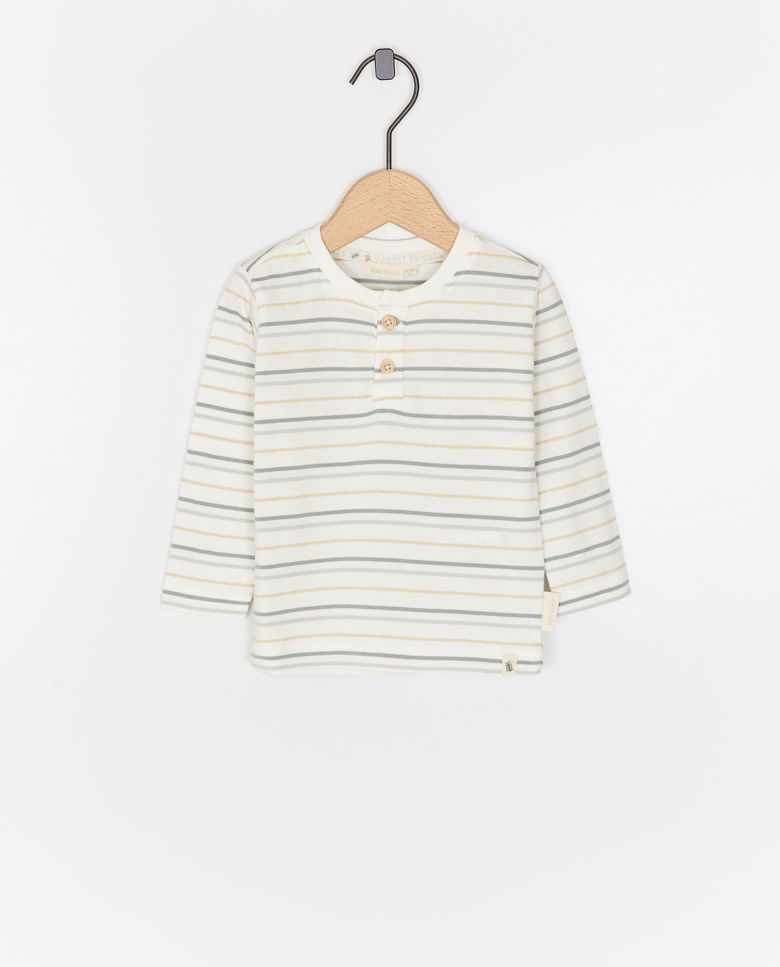 Little Dutch hosszú ujjú csíkos khaki