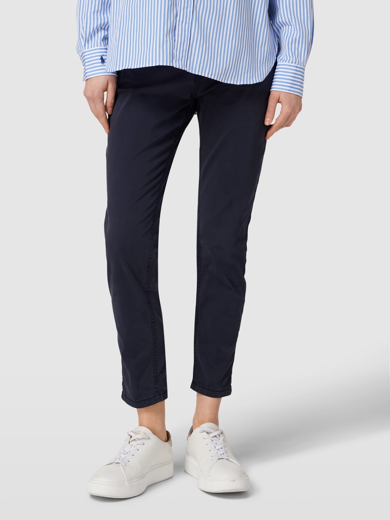 Hose mit Label-Detail Modell 'Malibu' in dunkelblau