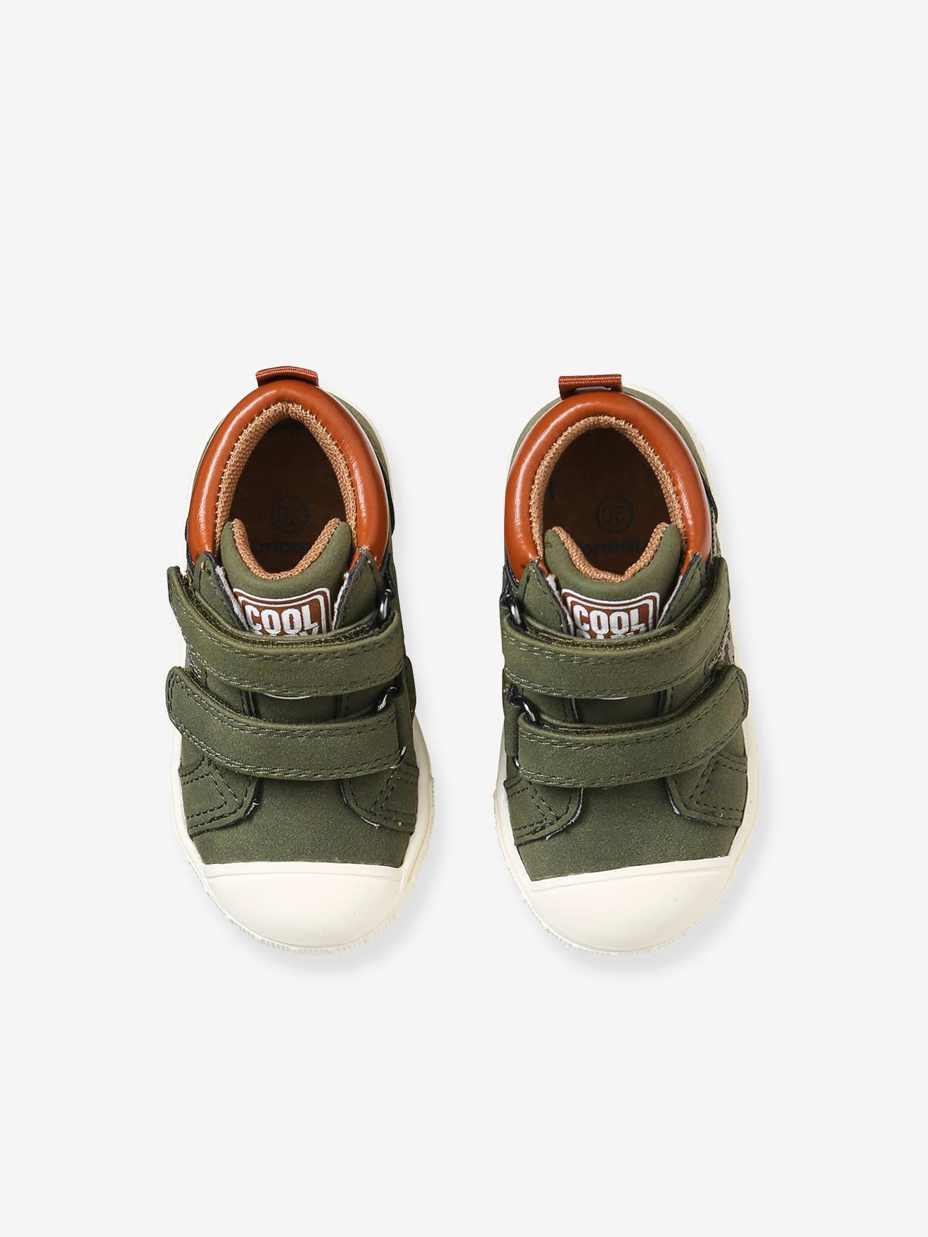 Vertbaudet Baby Sneakers mit Klett - khaki