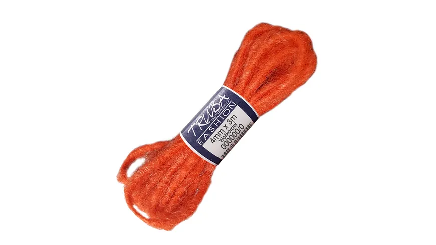 TRUBA Wollkordel 100%-Natur orange 3 m orange