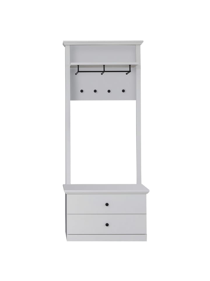 ebuy24 Garderobenschrank BrandsonBaxter Weiß 81 x 41 cm günstig kaufen onesize