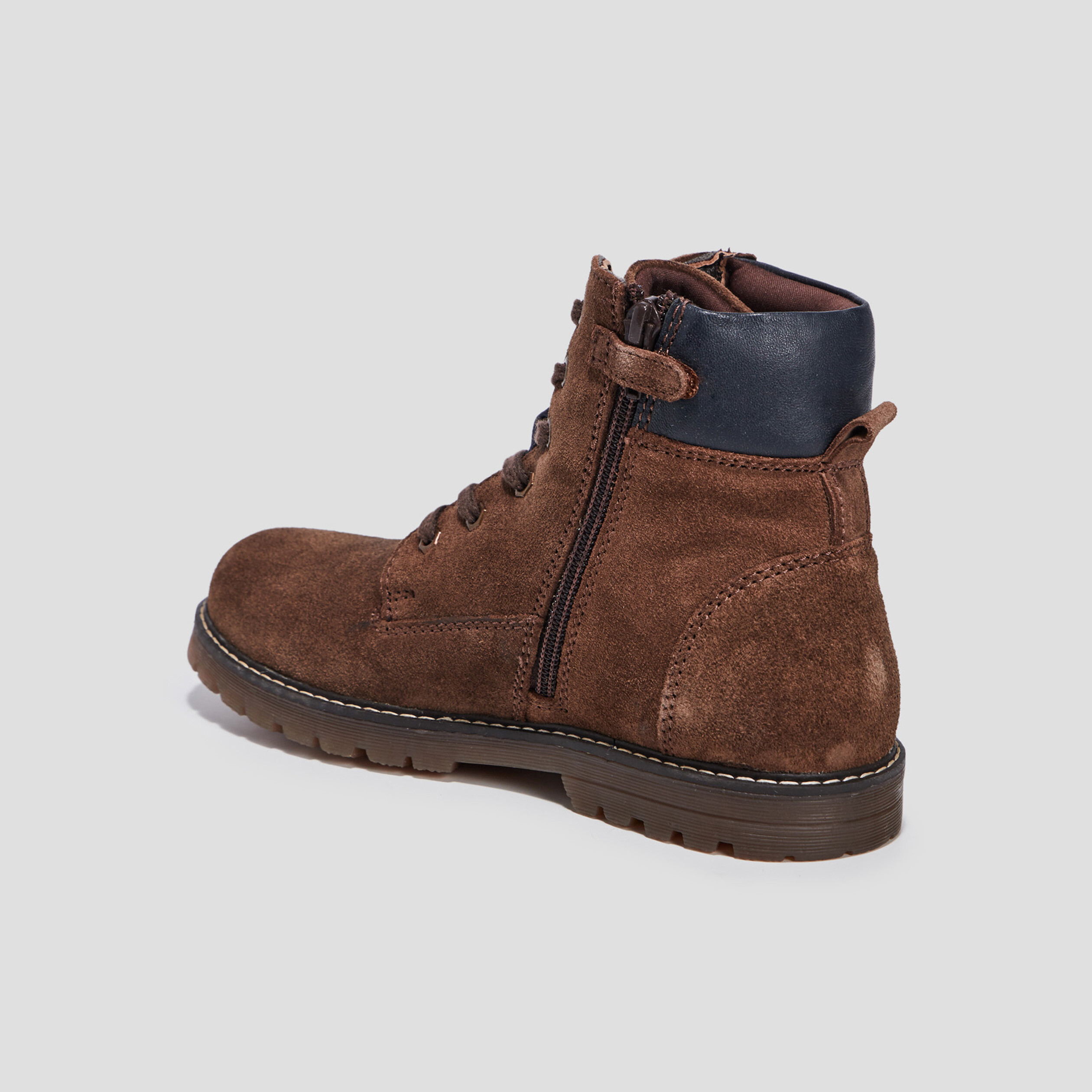 Bottines en cuir marron garçon | La Halle