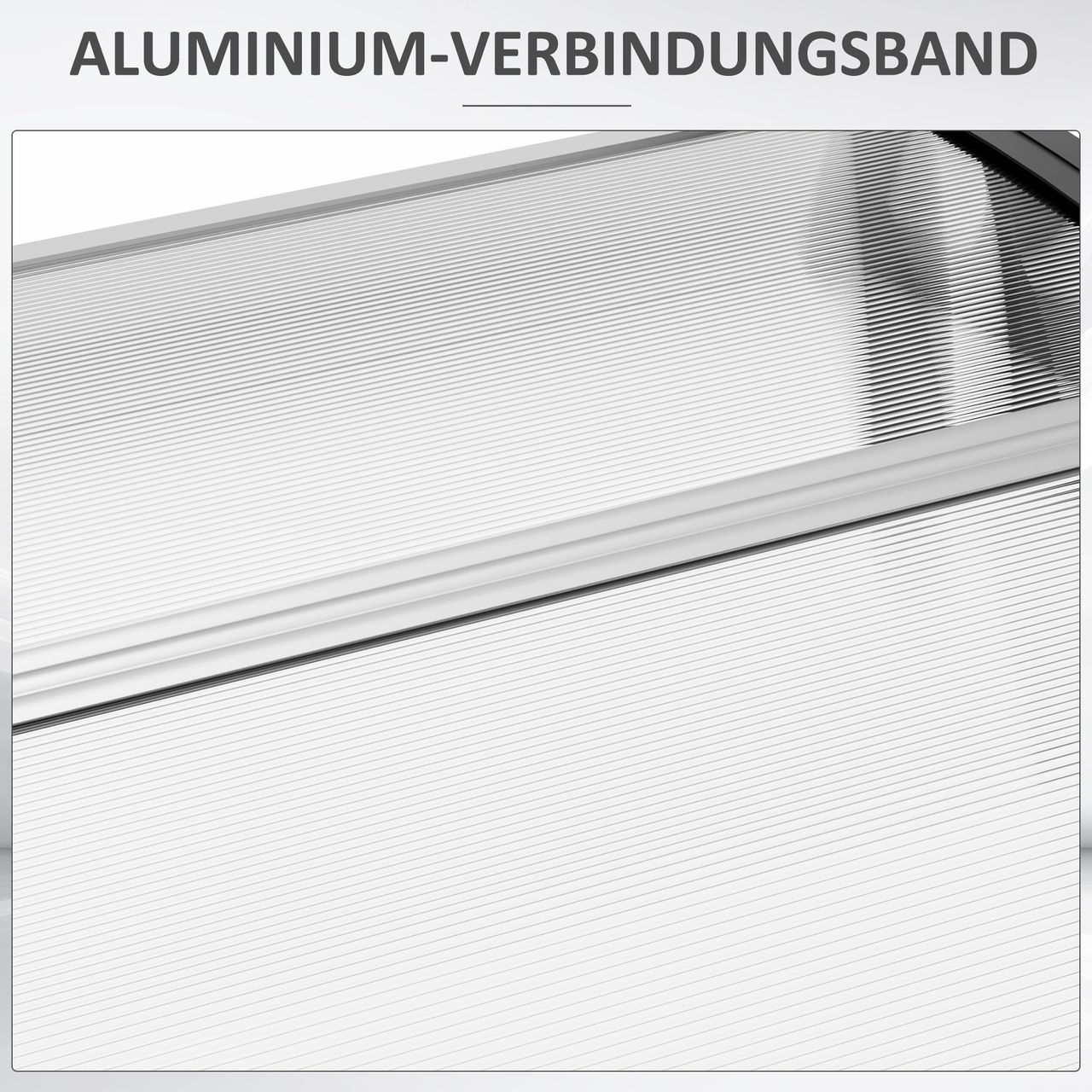 Outsunny Vordach für Haustür Überdachung 90 x 150cm Haustürdach aus Polycarbonat