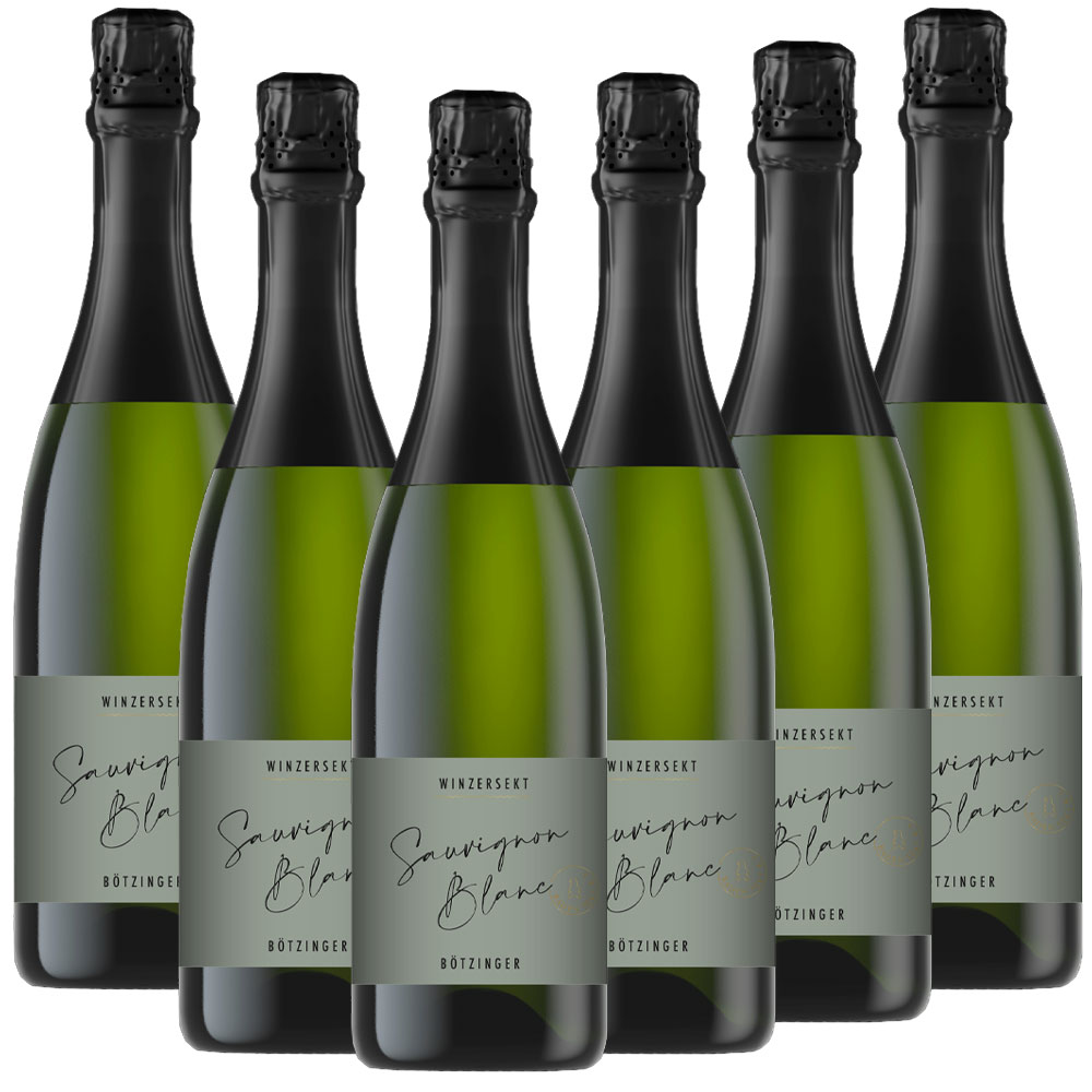 Winzergenossenschaft Bötzingen Der Bötzinger - Sauvignon Blanc Sekt trocken - 6er Karton