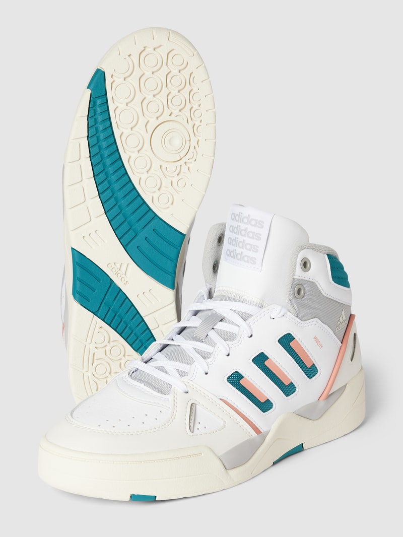 High Top Sneaker mit Kontrastbesatz in weiß
