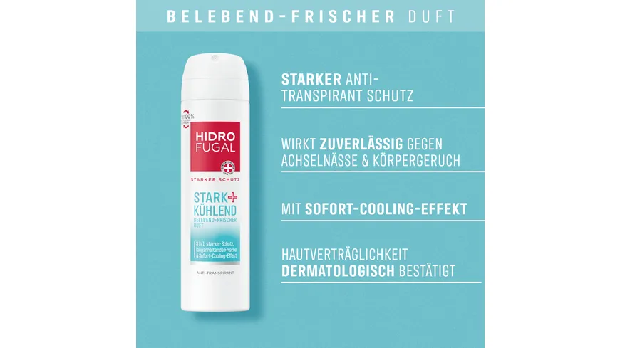 HIDROFUGAL Deo Spray Stark & Kühlend Anti-Transpirant 150 ml