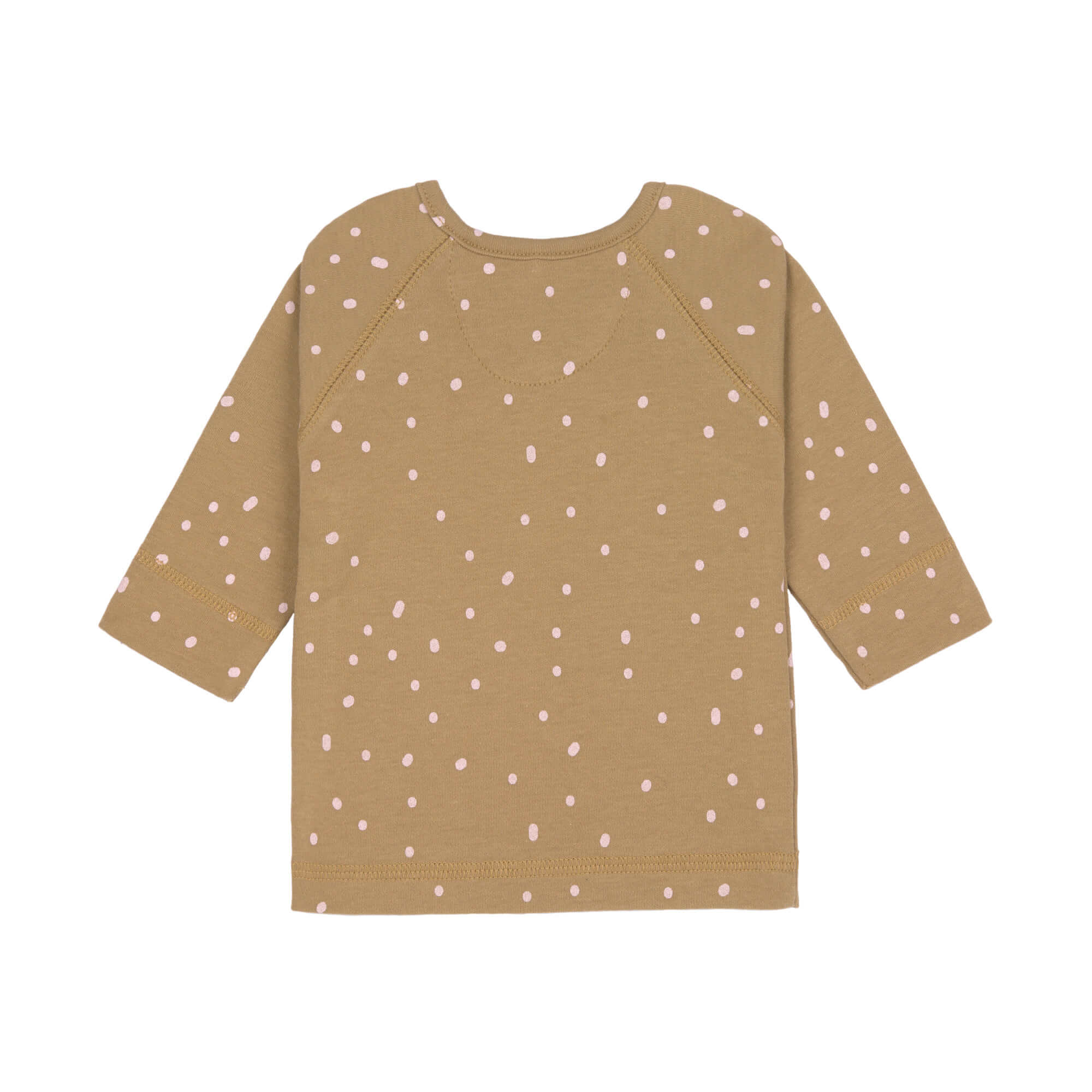 Baby Wickelshirt - Bio Baumwolle, Dots, Curry