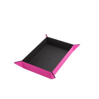 Gamegenic Magnetic Dice Tray Rectangular - Black & Pink