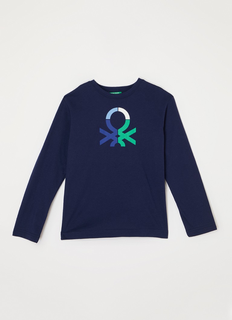 Benetton košulja dugih rukava s printom logotipa
