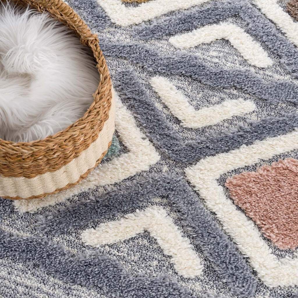 Hochflor-Läufer Focus 3382, Carpet City, rechteckig, Höhe: 20 mm, Boho-Teppich, besonders weich, Hoch Tief Struktur, Wohnzimmer